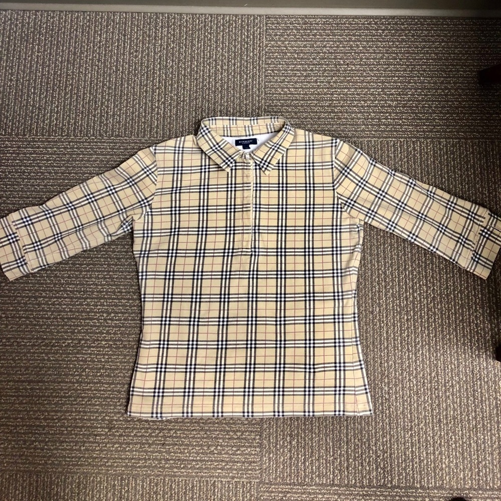 Burberry Check women’s quarter sleeve shirt